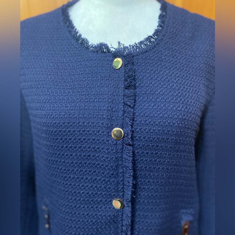 One/Third Tweed Fringe Blazer - Picture 2 of 6